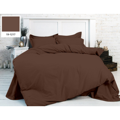 Простирадло MirSon Бязь Premium 19-1217 Chocolate Perla 150х220 см (2200000953858)