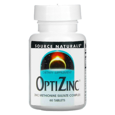 Мінерали Source Naturals ОптиЦинк, 30 мг, OptiZinc, 60 таблеток (SN0847)