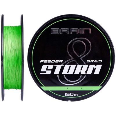 Шнур Brain fishing Storm 8X 150m 0.10mm 13lb/5.9kg Lime (1858.51.97)