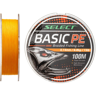 Шнур Select Basic PE 150m Помаранч 0.12mm 12lb/5.6kg (1870.27.72)