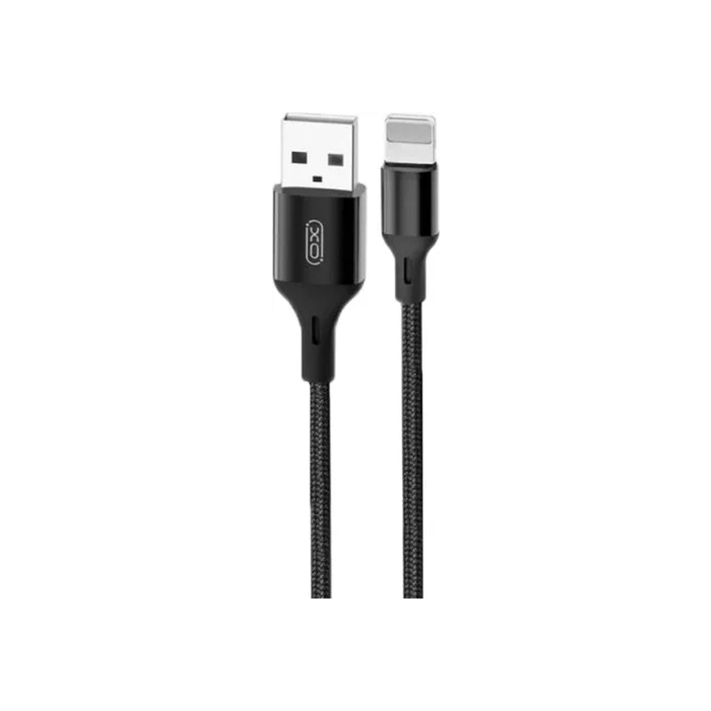 Дата кабель USB 2.0 AM to Lightning 1.0m NB143 Braided Black XO (XO-NB143i1-BK)