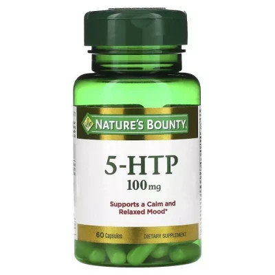 Амінокислота Nature's Bounty 5-HTP (Гідрокситриптофан), 100мг, 60 капсул (NRT-05315)