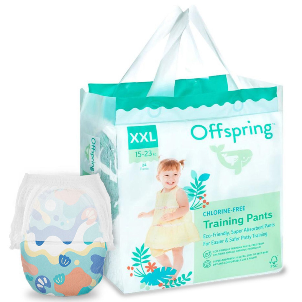 Підгузки Offspring трусики Розмір XXL (15-23 кг) 24 шт, Підводний світ (9355465009077) (DP-OI-FAP-XXL24P-AQT)