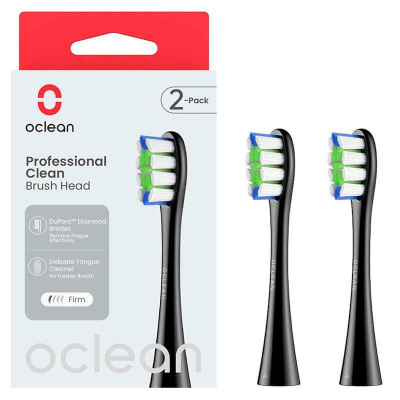 Насадка для зубної щітки Oclean P1C5 B02 Professional Clean Brush Head Black (2 шт) (6970810553857)