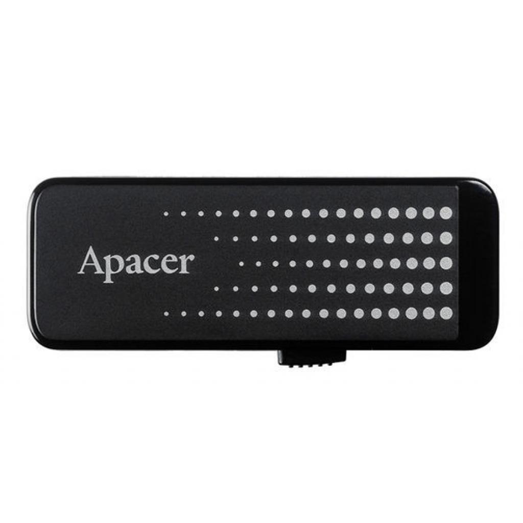 USB флеш накопичувач Apacer 8GB AH323 black USB 2.0 (AP8GAH323B-1)