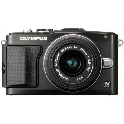 Цифровий фотоапарат Olympus E-PL5 DZK 14-42 mm + 40-150 mm Flash Air black/black (V205042BE010)