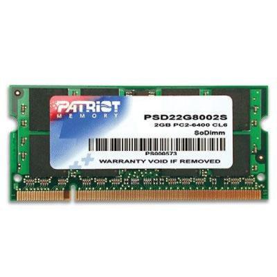 Модуль пам'яті для ноутбука SoDIMM DDR2 2GB 800 MHz Patriot (PSD22G8002S)