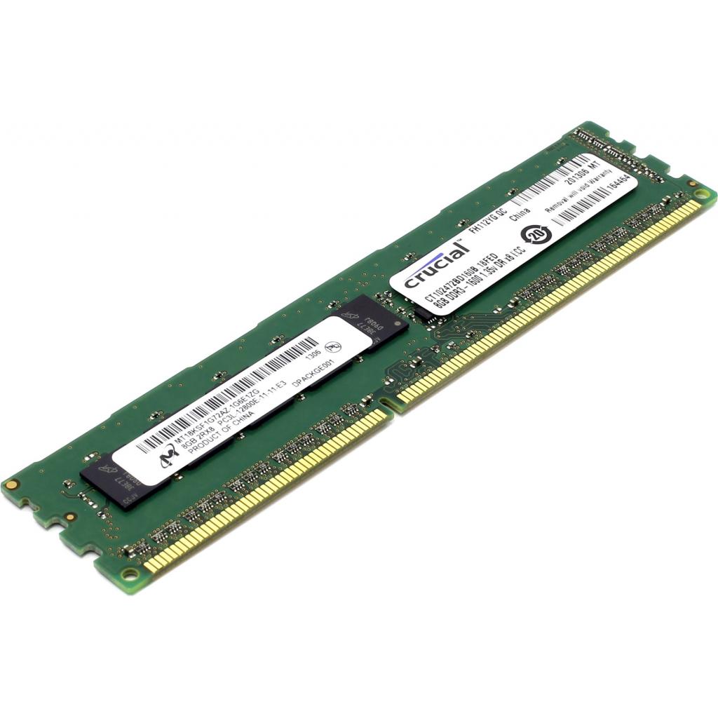 Модуль пам'яті для сервера DDR3 8GB ECC UDIMM 1600MHz 2Rx8 1.35 CL11 Micron (CT102472BD160B)