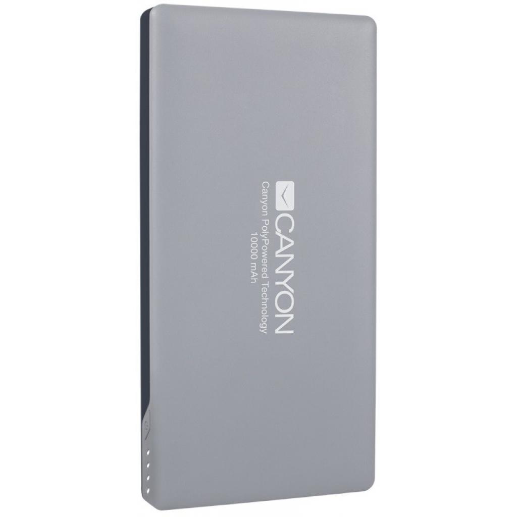 Батарея універсальна CANYON 10000mAh, Input 5V/2A, Output 5V/2A(Max), Dark Gray (CNS-TPBP10DG)