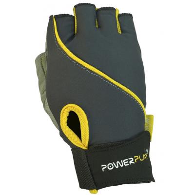 Рукавички для фітнесу PowerPlay 1725B XS Grey/Yellow (PP_1725B_XS_Grey/Yellow)