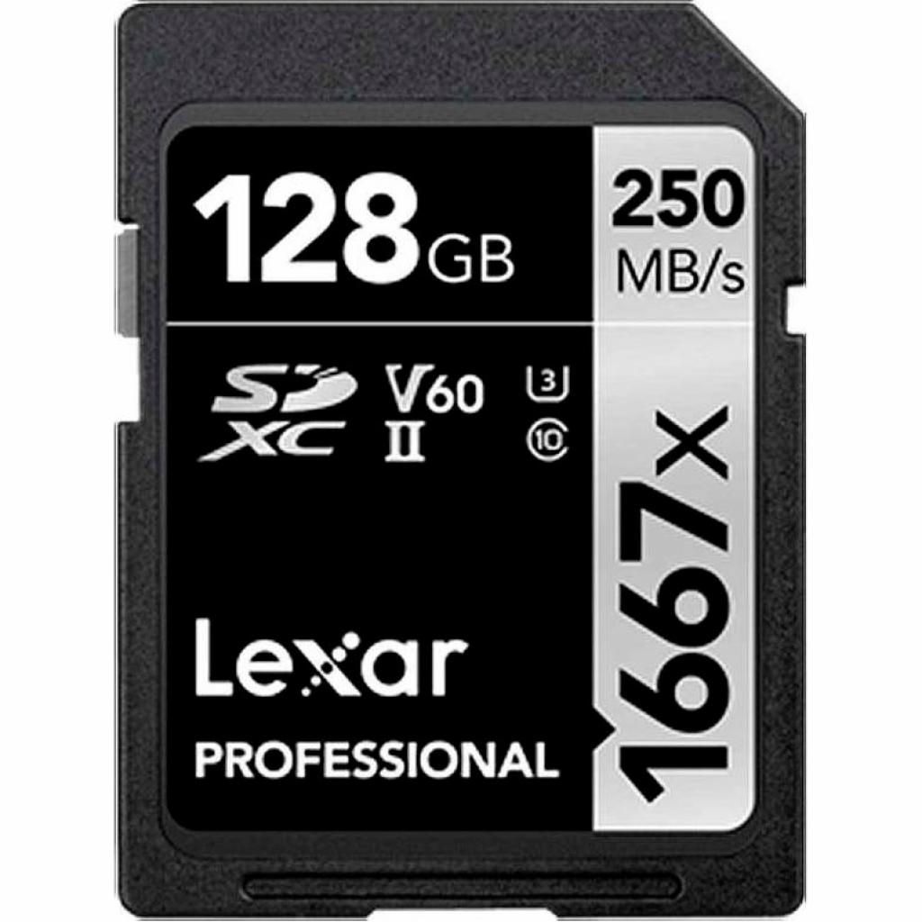 Карта пам'яті Lexar 128GB SDHC class 10 UHS-II 1667x (LSD128CB1667)