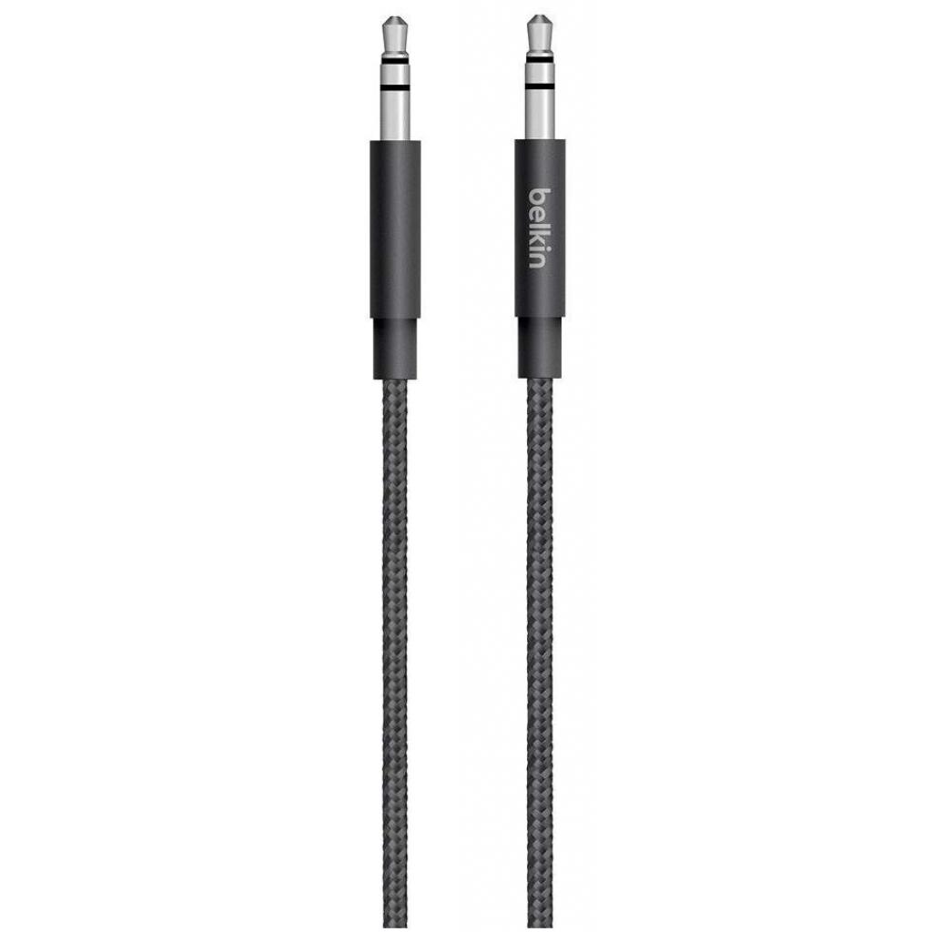 Кабель мультимедійний Jack 3.5mm - jack 3.5mm Premium 1.2m, black Belkin (AV10164BT04-BLK)