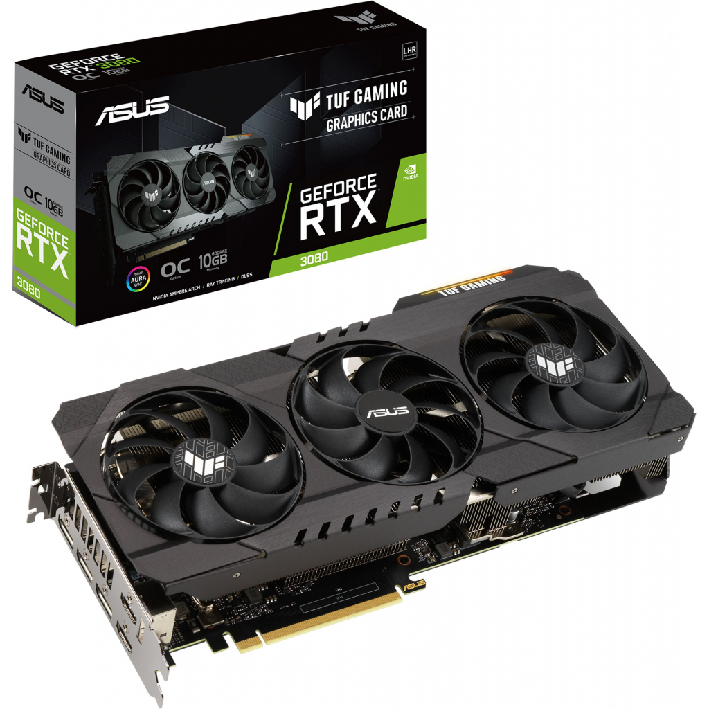 Відеокарта ASUS GeForce RTX3080 10Gb TUF OC GAMING V2 LHR (TUF-RTX3080-O10G-V2-GAMING)