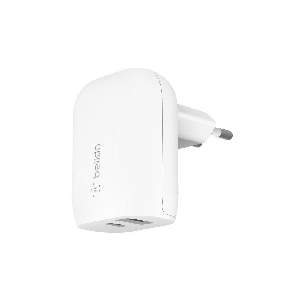 Зарядний пристрій Belkin Home Charger 32W DUAL (20W USB-C and 12W USB-A) (WCB008VFWH)