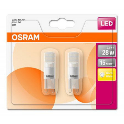 Лампочка Osram LS PIN30 FR 2,6W/827 230V G9 BLI2 (4058075171435)