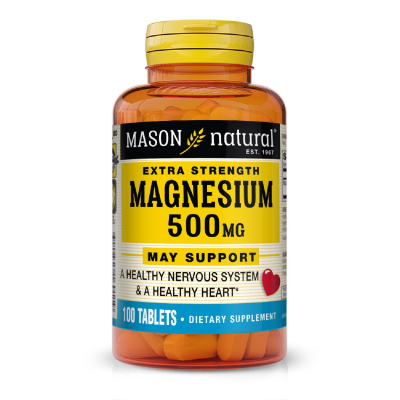 Мінерали Mason Natural Магній 500мг, Magnesium Extra Strength, 100 таблеток (MAV16011)