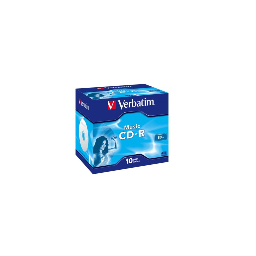 Диск CD Verbatim CD-R 700Mb 16x Jewel Case 10 Pack Music (43365)