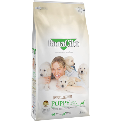 Сухий корм для собак BonaCibo Puppy Lamb&Rice 15 кг (8694686405727)