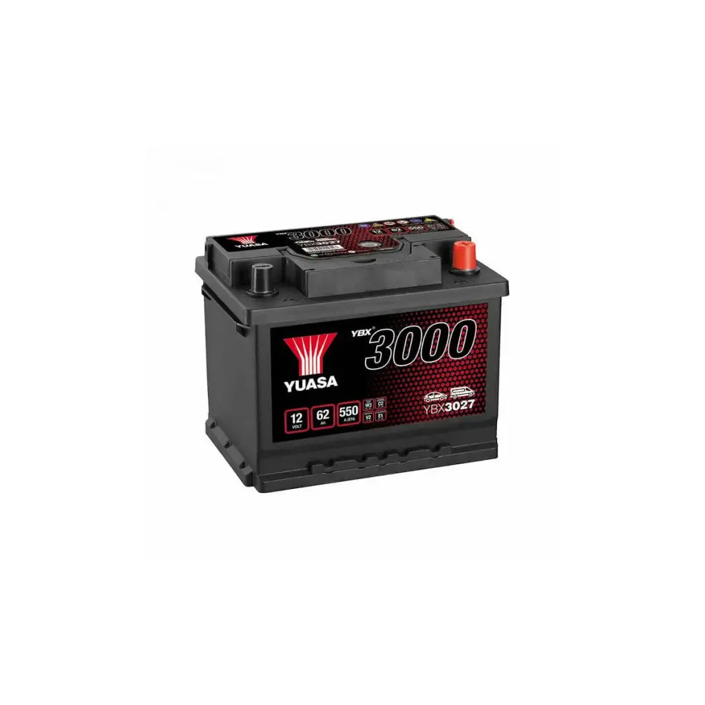 Акумулятор автомобільний Yuasa 12V 62Ah SMF Battery (YBX3027)