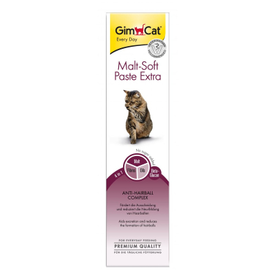 Паста для тварин GimCat Malt-Soft Extra для виведення шерсті 200 г (4002064417127)