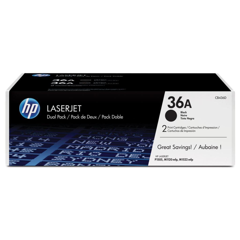 Картридж HP LJ  36A P1505/M1120/1522 Dual Pack (CB436AF)