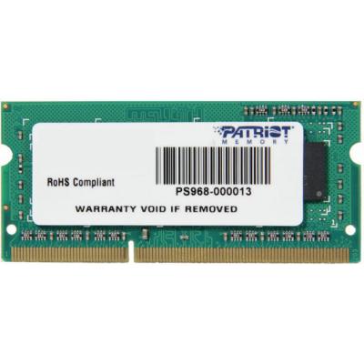 Модуль пам'яті для ноутбука SoDIMM DDR3 4GB 1333 MHz Patriot (PSD34G133381S)