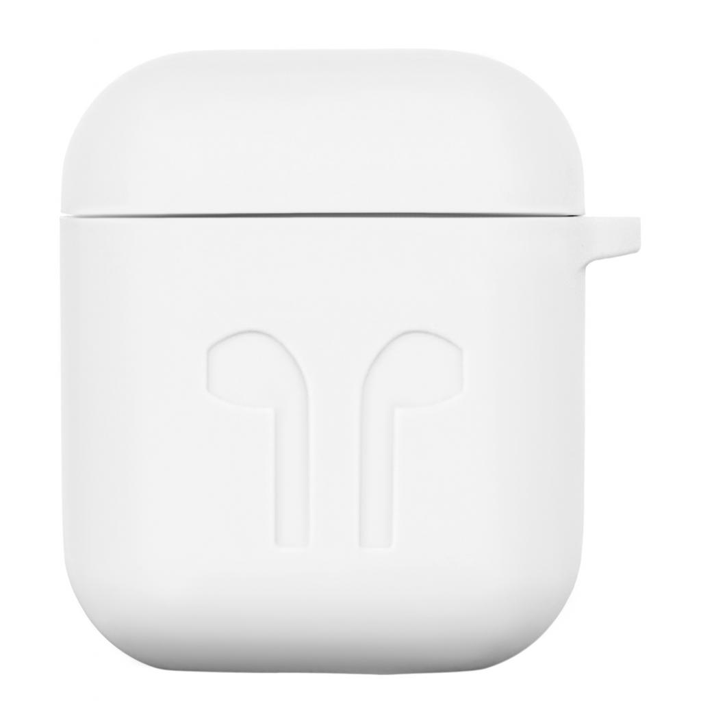 Чохол для навушників 2E для Apple AirPods Pure Color Silicone Imprint 1.5 мм White (2E-AIR-PODS-IBSI-1.5-WT)