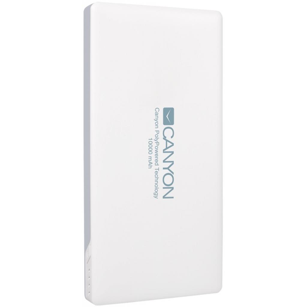 Батарея універсальна CANYON 10000mAh, Input 5V/2A, Output 5V/2A(Max), White (CNS-TPBP10W)