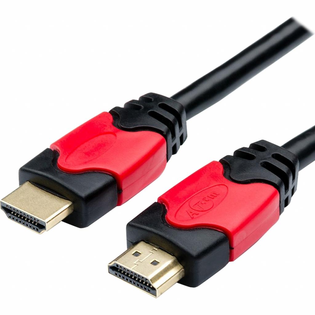 Кабель мультимедійний HDMI to HDMI 30.0m V2.0 Red/Gold Atcom (24930)