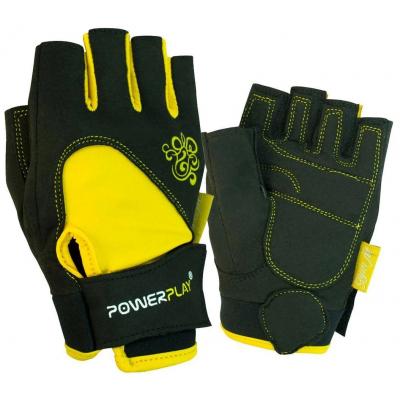 Рукавички для фітнесу PowerPlay 1728D XS Black/Yellow (PP_1728D_XS_Black/Yellow)