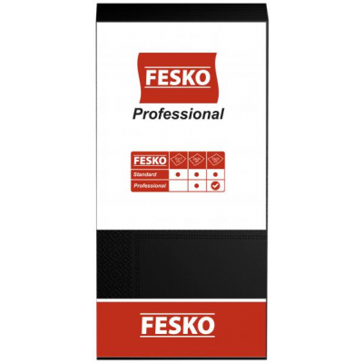 Серветки столові Fesko Professional 33х33 см 2 шари чорні 250 шт. (4820202890041)