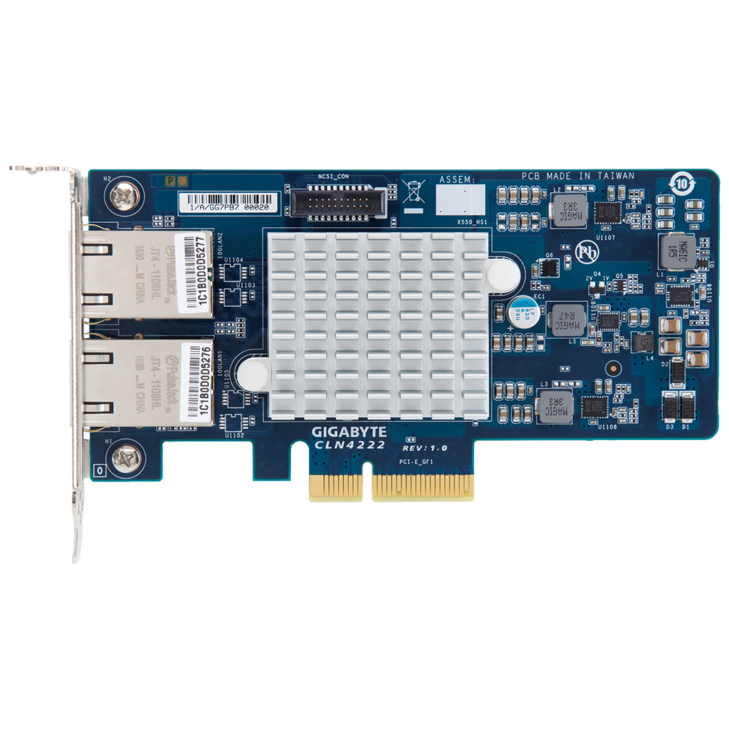 Мережева карта GIGABYTE 2x10GbE RJ45 CLN4222 Intel X550-AT2 PCIe3x4 (9CLN4222NR-00-10A)