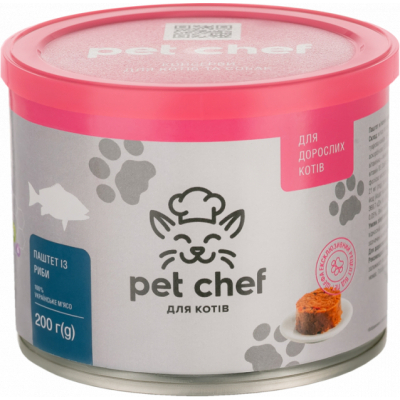 Паштет для котів Pet Chef з рибою 200 г (4820255190082)