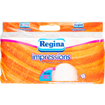 Туалетний папір Regina Impressions Orange 18 м 150 відривів 3 шари 8 рулонів (8004260487979)