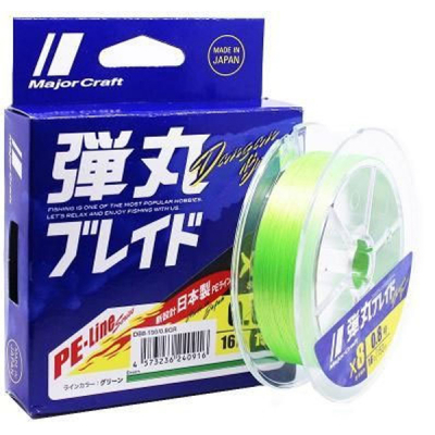 Шнур Major Craft Dangan Braid X8 200m Light Green 1.0/0.13mm 20lb/8.4kg (772.73.47)