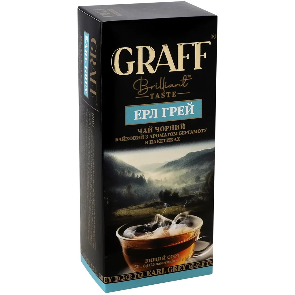 Чай Graff Earl Grey з бергамотом 25х2 г (4820279610078)