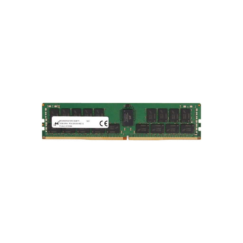 Модуль пам'яті для сервера DDR4 32GB ECC RDIMM 3200MHz 2Rx4 1.2V CL22 Micron (MTA36ASF4G72PZ-3G2R1)