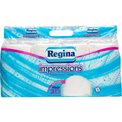 Туалетний папір Regina Impressions White 18 м 150 відривів 3 шари 8 рулонів (8004260487931)