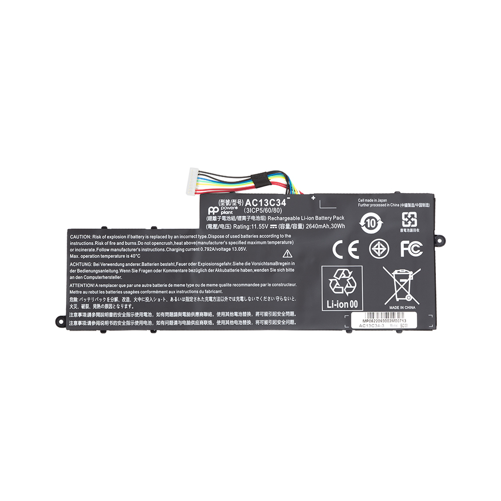 Акумулятор до ноутбука ACER Aspire V5-122P (AC13C34) 11.55V 2640mAh PowerPlant (NB410651)