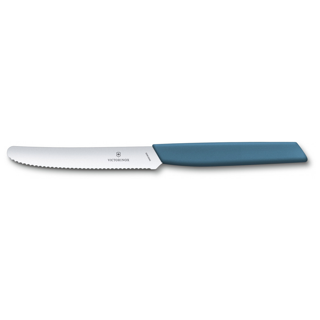 Кухонний ніж Victorinox Swiss Modern TomatoSausage 11см Blue (6.9006.11W2)