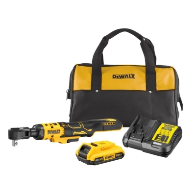 Гайковерт DeWALT кутовий - тріскачка, 18V XR Li-lon 2Ah, 95 Нм, сумка (DCF512D1)