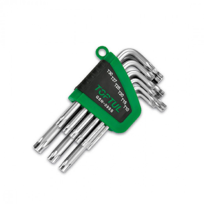 Ключ Toptul Г-подібний TORX T10-T50, 9 шт. (GSN-09SS)