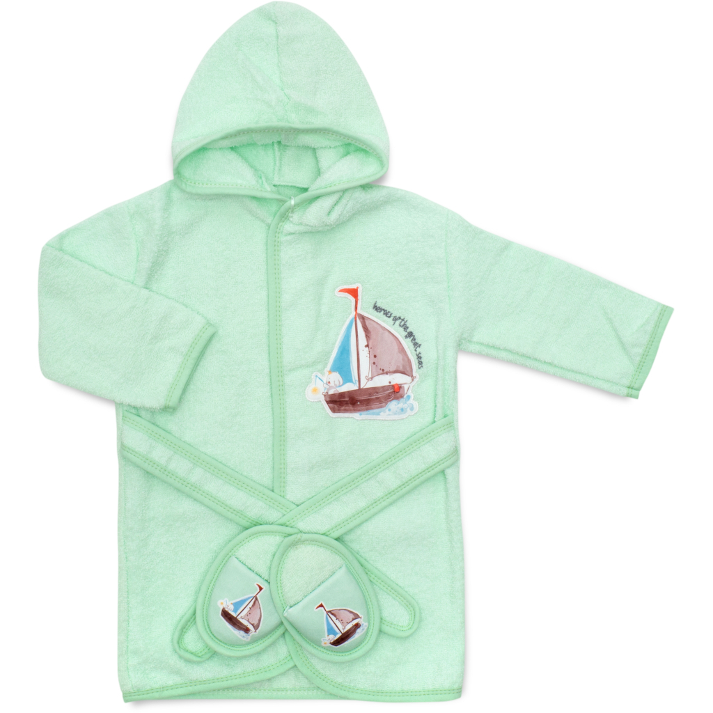 Дитячий халат Bibaby махровий (66312-86-green)