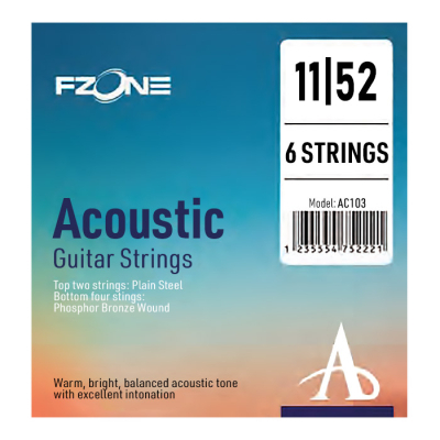 Струни для гітари Fzone Acoustic Phosphor Bronze (11-52) (AC103)