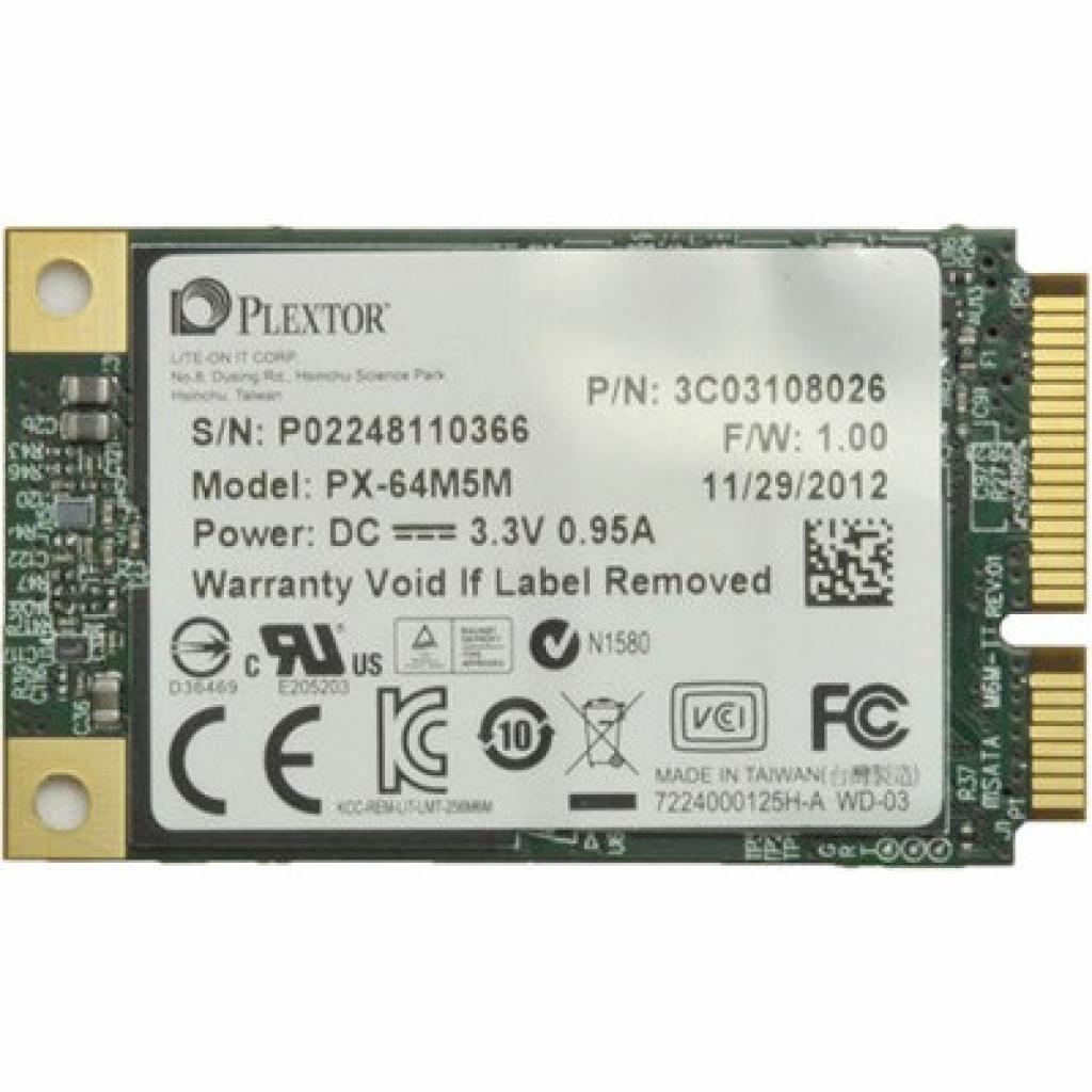 Накопичувач SSD mSATA 64GB Plextor (PX-64M5M)