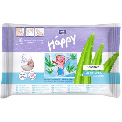 Дитячі вологі серветки Bella Baby Happy Sensetive Aloe Vera 10 шт (5900516421069)