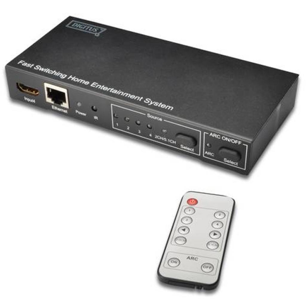 Комутатор відео Digitus HDMI (4 вхб 1 вых) Fast Switch (DS-45320)