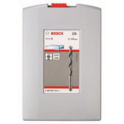 Набір свердл Bosch Pro Box HSS-R, 19 шт. 1-10мм. набор по металлу (2.608.587.012)