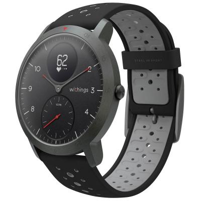 Смарт-годинник Withings Steel HR Sport Watch 40mm Black/Grey (HWA03b-40black-sport)