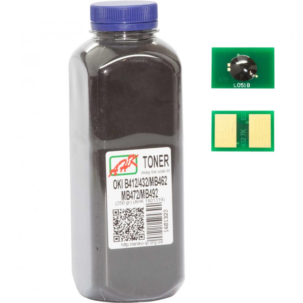 Тонер OKI B412/432/MB462 250г Black +chip AHK (1401339)